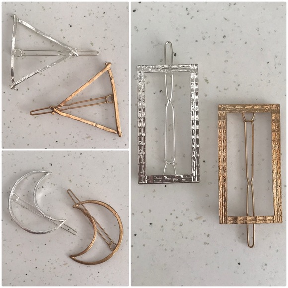 Minimalist Geometric Hair Clips (6 pcs) - Picture 1 of 5